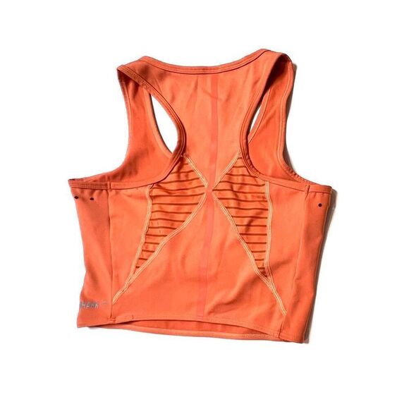 GymShark‎ Athletic Orange Sleeveless Moisture Wicking Top Cropped Top sz S/M - Picture 2 of 6